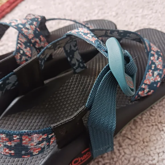 3/$10 DEAL Chaco Z1 Classic Trellis Teal Black Athletic Sandals Shoes Women's - Picture 9 of 10